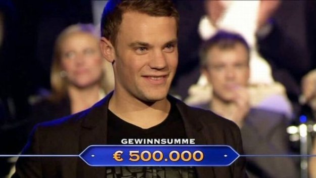 Мануел Нойер спечели 500 000 евро в "Кой иска да стане милионер"
