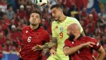 Капитанът на Албания ревна след 0:1 от Испания
