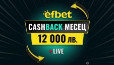 &ldquo;Cashback Месец &ndash; 12 000 лв.&ldquo; в efbet - Победа дори при Загуба