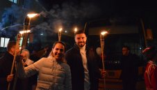 Станимира Петрова и Борис Георгиев поведоха факелно шествие в Рудозем