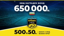 Нов общ награден фонд и бонуси след всеки кръг на efbet Лига