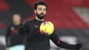 Салах е щастлив на "Анфийлд"