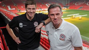 Сблъсък на звезди в прощалния мач на Стиви Джи + ВИДЕО