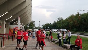 Феновете на ЦСКА превзеха Австрия + СНИМКИ