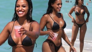 Бившата на Балотели се фука с огромно деколте + ГАЛЕРИЯ