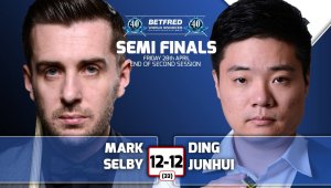 Доиграването започва на чисто: Динг изравни на Селби + ВИДЕО