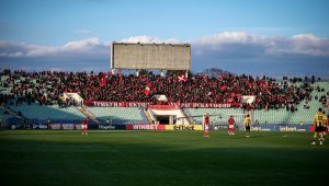 Феновете на ЦСКА с мощна атака срещу БФС + СНИМКИ