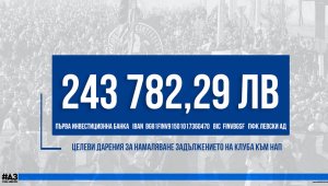 Левски събра над 240 000 лева за дълговете към НАП