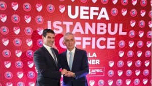 Георги Иванов и Ердоган откриха новия офис на УЕФА в Истанбул
