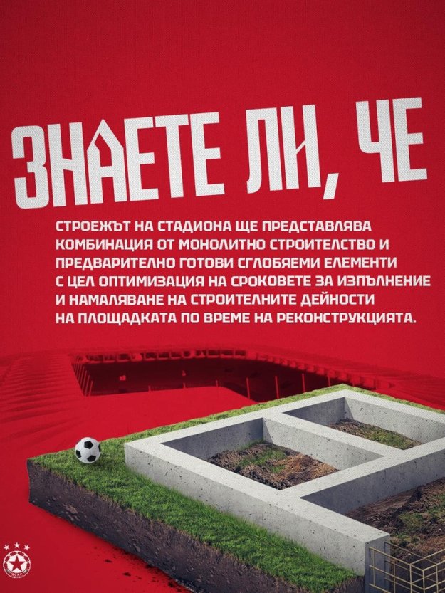 ЦСКА с нови разкрития за стадиона
