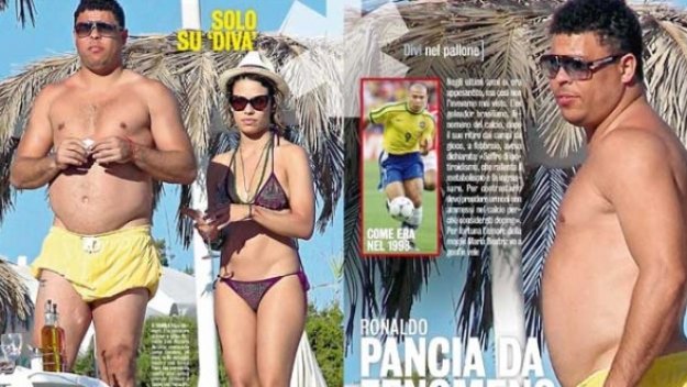 Роналдо показа феноменално шкембе