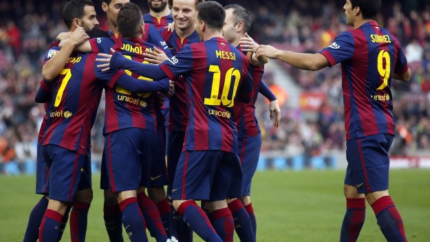 Барселона изпрати годината с хубава победа