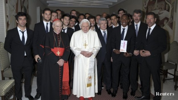 Папата благослови Атлетико Мадрид