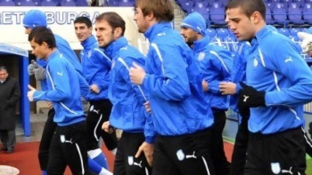 Диего Форлан на проби в Черноморец