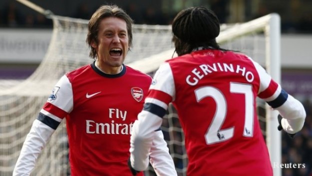 Арсенал едва устиска победата срещу Уест Бромич