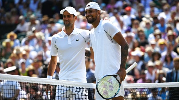 Джокович и Кирьос загряват с мач преди Australian Open