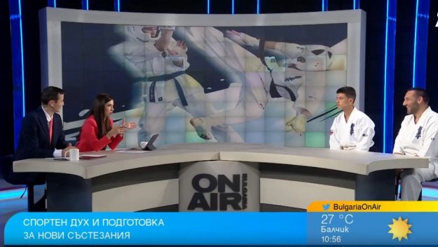Треньорът Захари Дамянов и каратистът Каан Акиев - комбина за медали