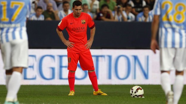 Малага спря победния ход на Барса