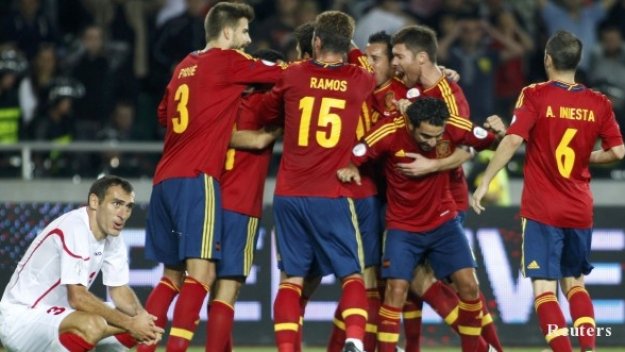 Испания се измъчи с Грузия