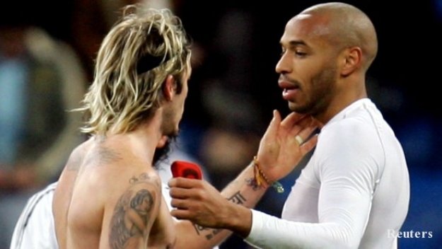 Бекъм и Анри в Звездния тим на МСЛ за мача с Челси