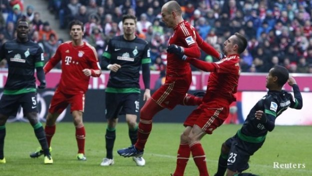 Байерн разби Вердер в мач №1000 на Хайнкес