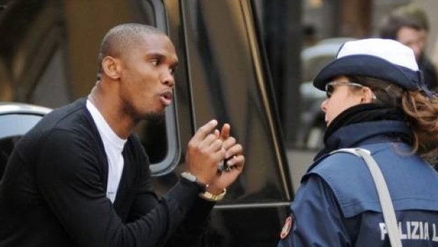 Глобиха Ето'о за неправилно паркиране