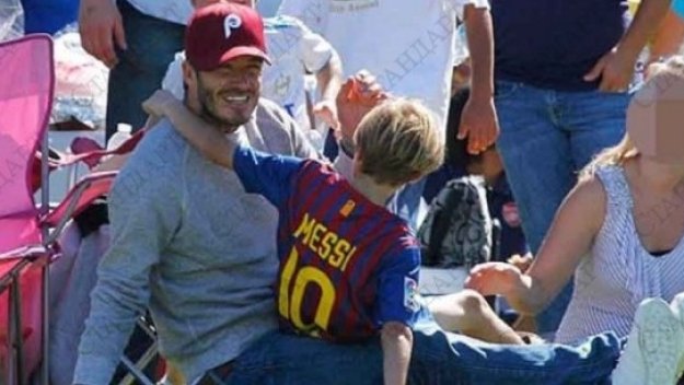Малкият Бекъм стана Лео Меси