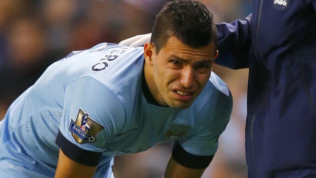 Агуеро е с увредени връзки на коляното