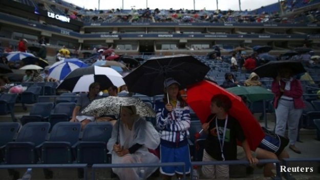 Дъждът срина програмата на US Open